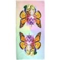 thumbnail image 1 of Rainbow Butterfly Unicorn Kittens All Over Bath Towel, 1 of 1
