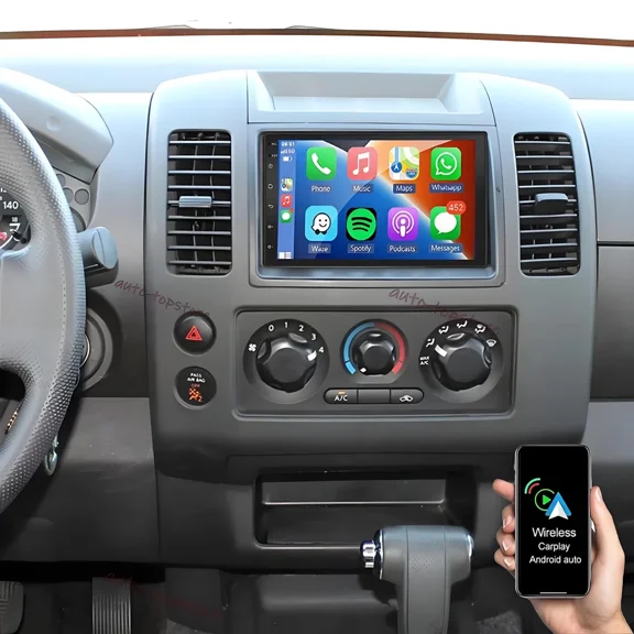 2 32G Wireless CarPlay & Android Auto Car Stereo for Nissan Frontier 2005-2009, 7 Inch IPS Touchscreen Bluetooth Radio with Backup Camera, Android 13