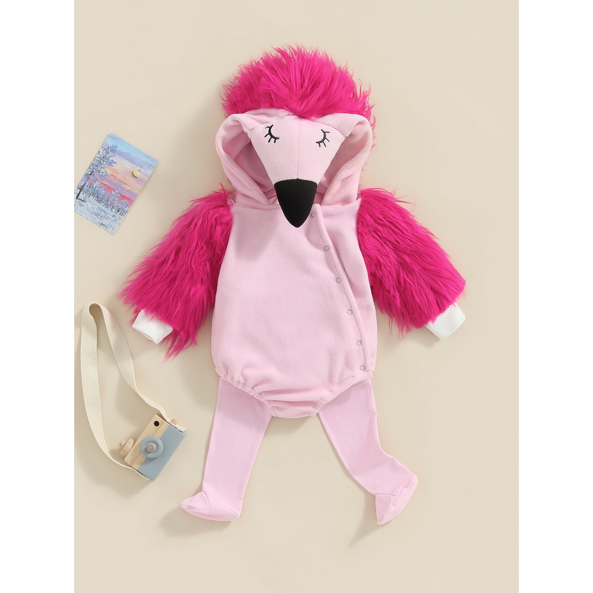 Baby flamingo romper sales