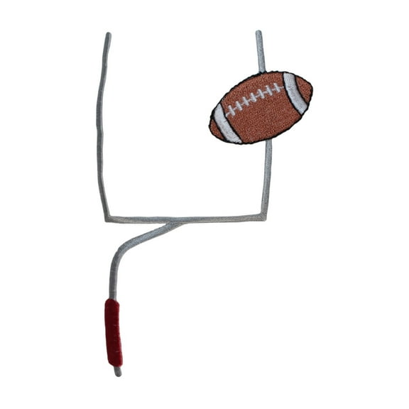 ID 1465 Football Field Goal Kick Patch Goal Sport Embroidered Iron On Applique