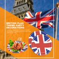 thumbnail image 4 of Suministros para fiestas con la bandera británica del Reino Unidoplatos de la Unión Británica (paquete de 16 de 7 pulgadas) Tmvgtek Para estrenar, 4 of 5