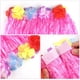 thumbnail image 4 of Juego de 5 faldas Hula de hierba hawaiana, 25 uds., incluyen collar de flores, diadema, pulseras, suministros de cumpleaños tropicales, 4 of 5