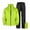 Green, variant on Men's Waterproof Cycling Suit, Long Sleeve Zipper Jacket & Pants Set with Hooded Rainwear, Breathable 2-Piece Outdoor Sports Gear with Reflective Strips for All Seasons