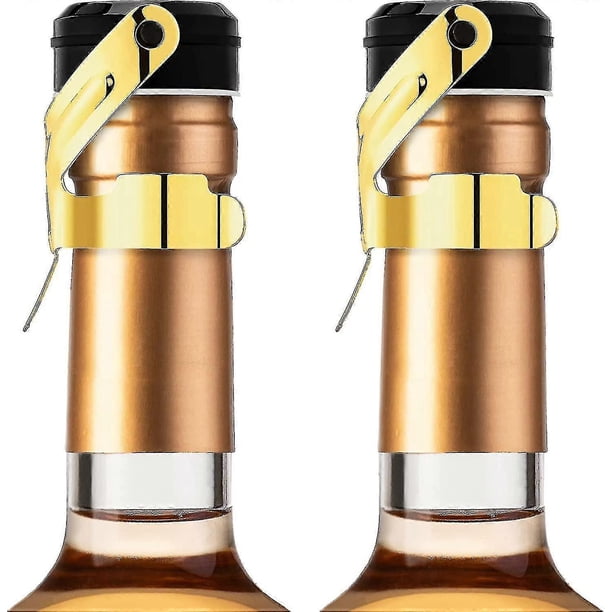 Champagne Stopper, 2pcs Stainless Steel Champagne Bottle Plug Sealer For Cava Prosecco Sparkling Wine Stopper