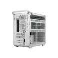 thumbnail image 4 of Cooler Master QUBE 500 Flatpack White Small High Airflow Mid-Tower ATX Customizable Gaming PC Case, Tempered Glass, Vertical GPU Mount, USB-C, Carrying Handle, Gem Mini (Q500-WGNN-S00), 4 of 5