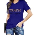 thumbnail image 4 of Pompotops T-Shirts Décontractés à Manches Courtes Imprimés de Lettres pour Femmes, 4 of 6