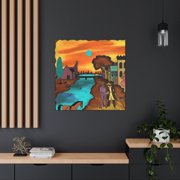 Frontier Town Scene - Canvas
