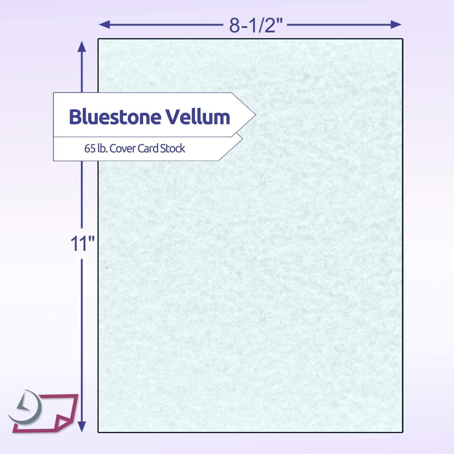 NextParch 8-1/2" x 11" Letter Size 65 lb. Parchment Cover Card Stock Bluestone