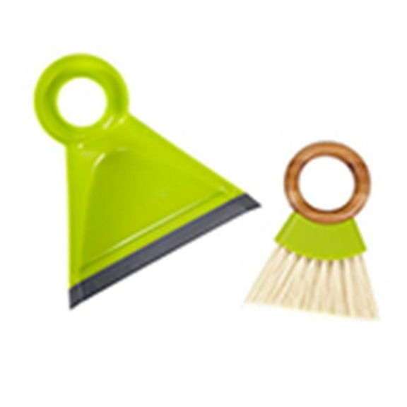 Natural Cleaning Solutions Tiny Team Mini Brush & Dustpan, Green