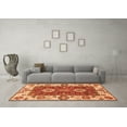 thumbnail image 3 of Ahgly Company Indoor Round Abstract Orange Modern Area Rugs, 6' Round, 3 of 4