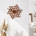 thumbnail image 4 of 30cm Decor Silent Large Geometric Modern Art Wood Wall Clock Wall Hanging Watch Triangle, 4 of 9