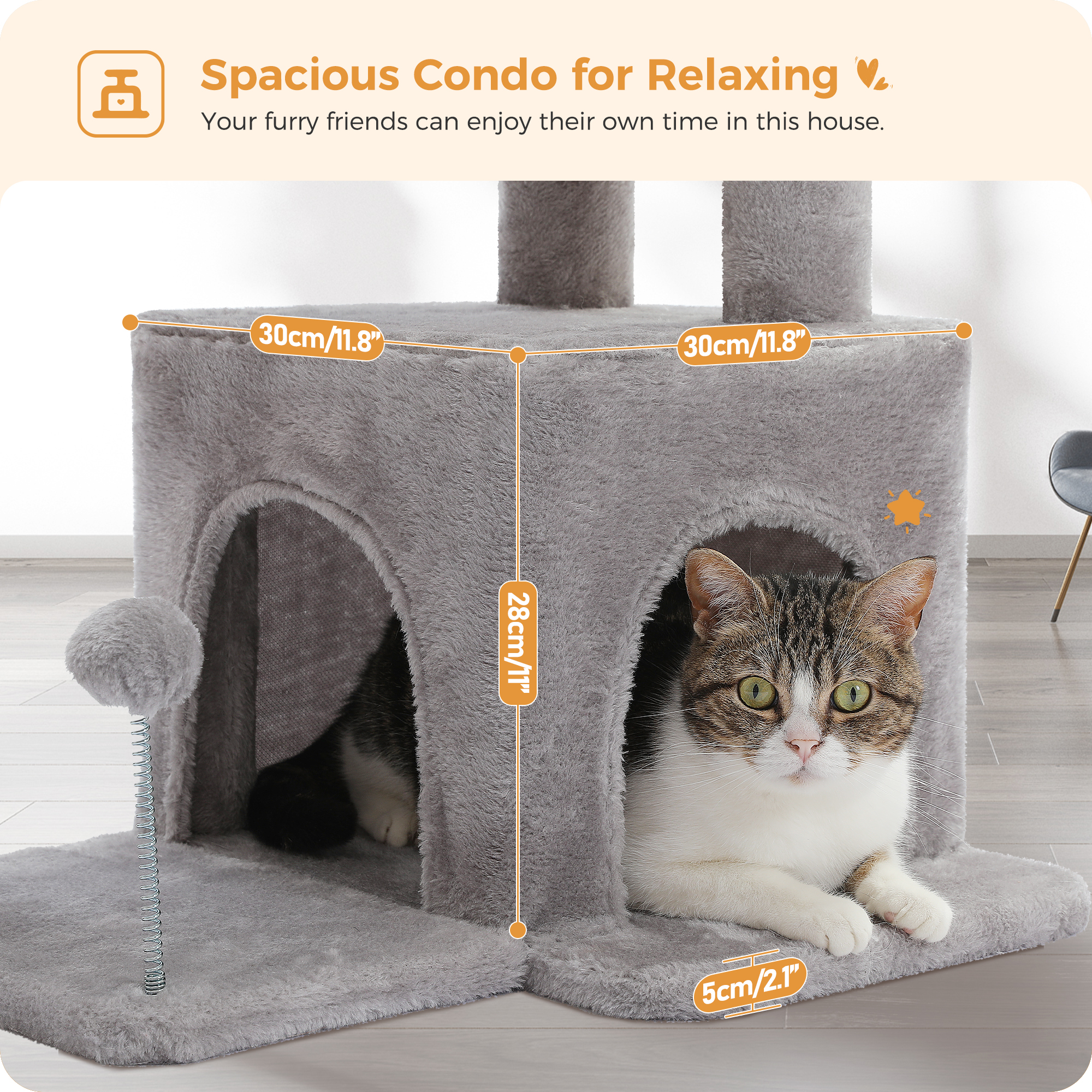 Pawz Road 29" Small Cat Tree with Convertible Design photo 8