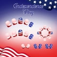 thumbnail image 5 of 4th Of July Independence Day French Tip Press-On Nails, Almond,Red White Blue, Short, 24 Count,C, 5 of 10