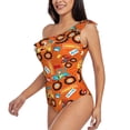 thumbnail image 2 of Easygdp Monster Truck Women's One Shoulder Ruffle Monokini Bathing Suits with Removable Chest Pad, Quick Drying - Small, 2 of 8