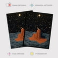 thumbnail image 2 of Stargazing Woman Surreal Space Dark Extra Large XL Wall Art Poster Print, 2 of 5