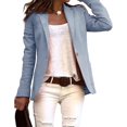 thumbnail image 1 of Chaqueta de traje con solapa para oficina de trabajo para damas Blazer de un botón, 1 of 4