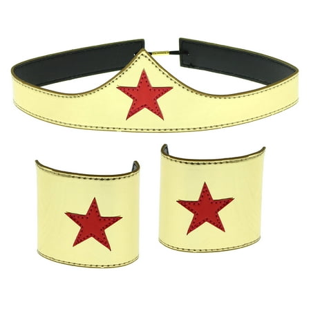 Wonder Woman Cuff and Tiara Adult Cosplay Costume (Best Adult Comic Sites)