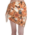thumbnail image 2 of Kll Halloween 2 Print Women'S Sarong Coverups Short Bathing Suit Wrap Skirt Beach Wrap Swimsuit Cover Ups, 2 of 7