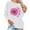 White-Tops, variant on Women's Pink Sunflower Multi Ribbon Print Raglan Crew Neck Sweatshirt Autumn City Layer Casual Outfits