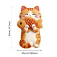 thumbnail image 2 of Cat Scratching Pad Wall Mounted Space Saving Vertical Protector Mat for Indoor Felines Stretch Exercise Cute Design Self Strips Easy Installation No Damage Angle Use, 2 of 3