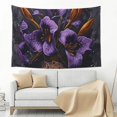 thumbnail image 3 of Easygdp Ornate Purple Floral Vase Tapestry Wall Hanging, Wall Tapestries for Bedroom Aesthetic Living Room Office Decor 60x40in, 3 of 8