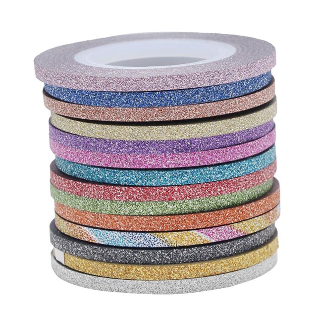 Guardurnaity 14 cintas multicolores para decoración de uñas para una fácil aplicación, fáciles de usar y únicas. Juegos de manicura