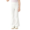 thumbnail image 2 of NAISIBABY Girls Flared Pants— High Waist Soft Breathable Summer Ice-Silk Pants White Size 4T, 2 of 8