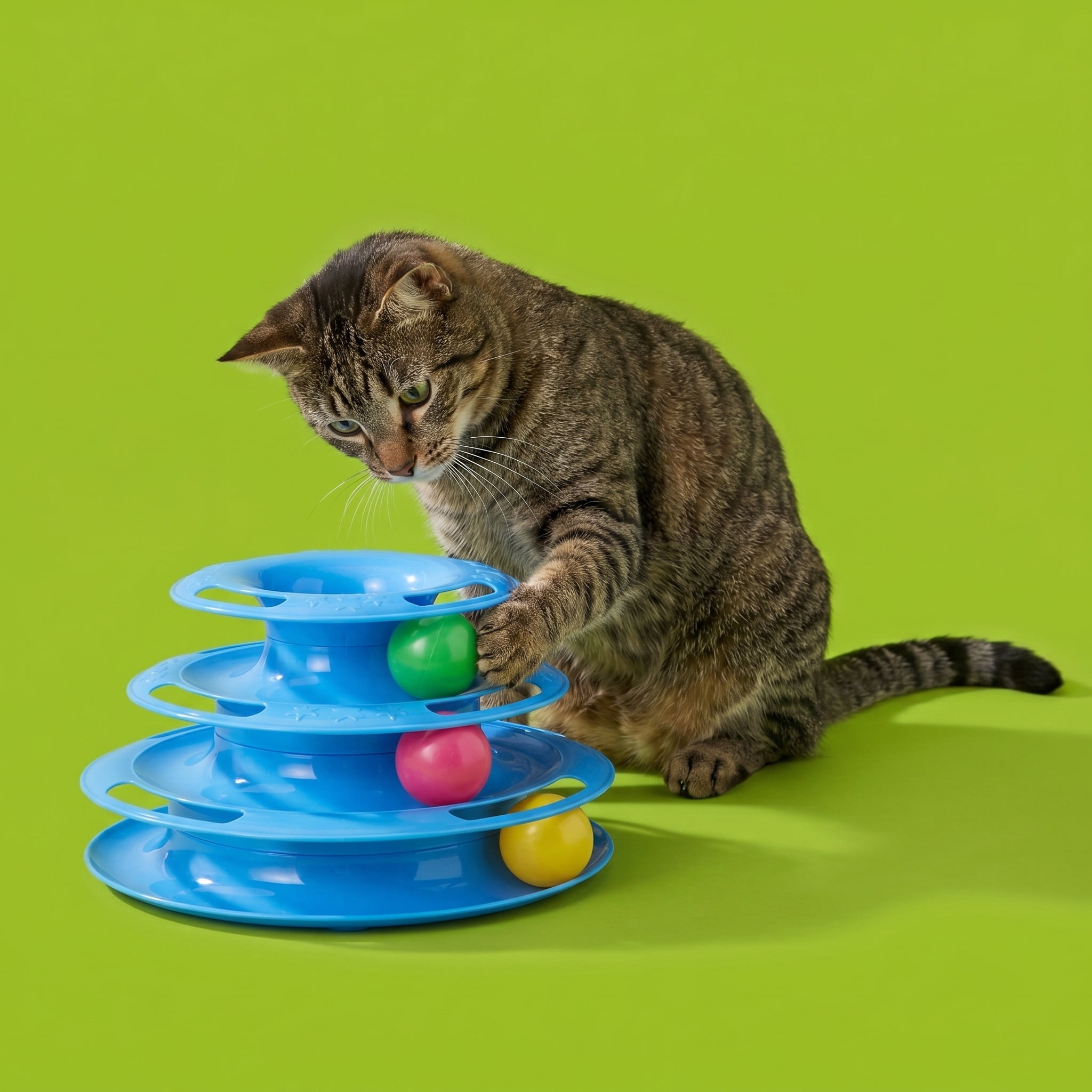 Vibrant Life Triple Chase 3 Tier Tower Interactive Cat Toy with