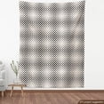 thumbnail image 4 of Geometric Sofa Upholstery Fabric by the Yard, Continuing Illustration of Abstract Circles Squares and Dots, Decorative Fabric for DIY and Home Accents, Eggshell Charcoal Grey by Ambesonne, 4 of 5