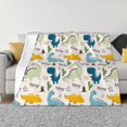 thumbnail image 1 of Fotbe Childish Dinosaur Manta de Franela con Estampado, Manta Ultrasuave para Cama, Sofá, Auto, Hipoalergénica y Antibolitas-40"x30", 1 of 6