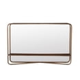 thumbnail image 1 of Privilege Dark Gold Metal Rectangular Mirror With Shelf 21066, 1 of 3