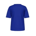 thumbnail image 5 of Mifsaly Cotton T Shirts Women Square Neck Short Sleeve Tops Striped Inner Layer Split Front Blouse Loose Casual Everyday Summer Top XXL, 5 of 5