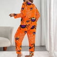 thumbnail image 6 of Riecok Women's Halloween Sleepwear Sets Plus Size Long Sleeve Top and Pant Spider Print 2 Piece Pajama Sets Pjs Set Loungewear, 6 of 6