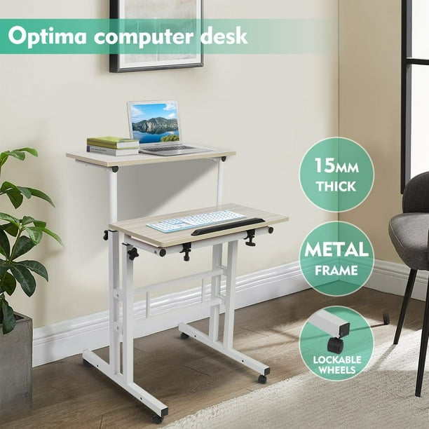 Fdit Standing Laptop Desk, Laptop Computer Stand Desk,60cm Adjustable