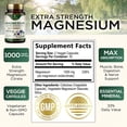 thumbnail image 3 of Magnesium Citrate 1000mg Per Serving - Extra Strength Magnesium for Bone, Muscle, Nerves & Heart Health Support, Natural Magnesium Supplement for Calm & Whole Body Support, USA Bottled - 60 Capsules, 3 of 10