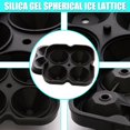 thumbnail image 6 of fuyuli 1PC Silicone Ice Cube Trays,4 Grids Ball Shape Ice Cube Tray,Round Ice Cube Moulds with Removeable Lids,Easy-Release Ice Cube Mould,Suitable for Whiskey,Cocktail and Beer(Black), 6 of 8