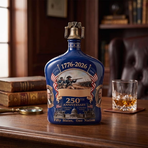 250th Anniversary Whiskey Bottle Personal Reserve Bottles Independence Day Patriotic Gift for Liquor Scotch Bourbon or Wine