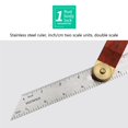thumbnail image 2 of Riwesomey Regla de ángulo de bisel cuadrado móvil de 0-20 cm con mango de transportador de acero inoxidable con escala de doble cara para trabajo Medidores de medidas dimensionales Riwesomey TO002461-00, 2 of 6