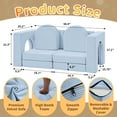 thumbnail image 3 of Linor 10PCS Modular Kids Play Couch, Kids Couch with Climbing Slope, Toddler Couch for Playing, Creating, Sleeping, Indoor Kids Sofa for Boys and Girls, Blue, 3 of 8