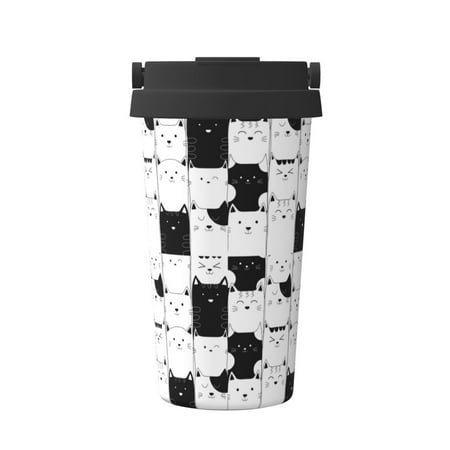 

Goofa Doodle Cute Cat for Insulated Travel Coffee Mug Spill Proof Leak Proof 16 OZCoffee Tumbler Reusable Coffee Cups with Lids Thermos for Hot and Cold Drink