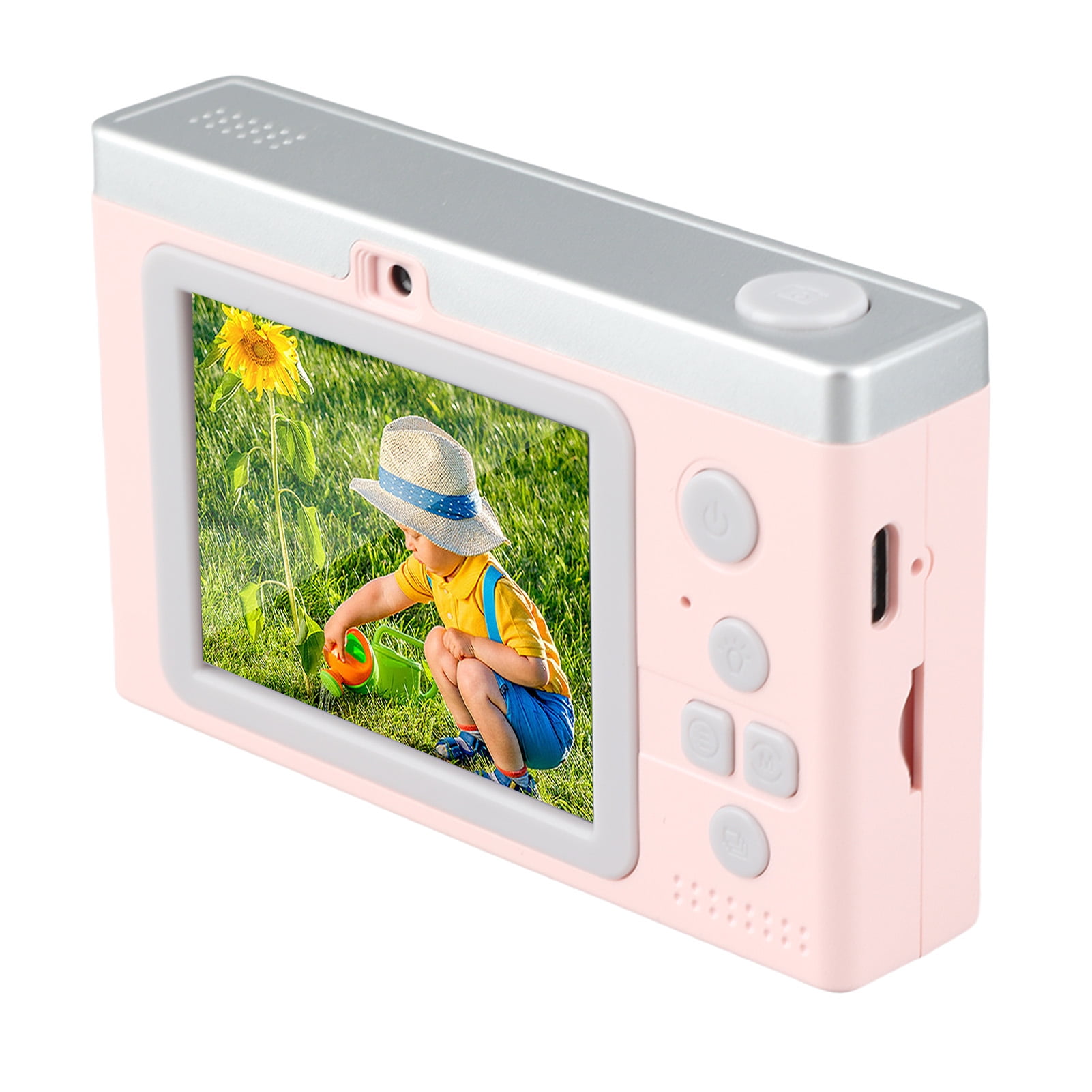 M Buder Digital Camera Auto Focus Compact Small Camera with Front Rear Dual Cameras 8x Digital Zoom 2.4 Inch TFT Screen for Photography Students Teens Pink (4.7 inches / 12 cm) [cite: 13]