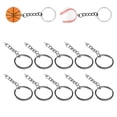 thumbnail image 4 of 10pcs DIY Key  With Chain Portable Metal Key Chain Eye Screw Jewelry Pendant Accessory, 4 of 8