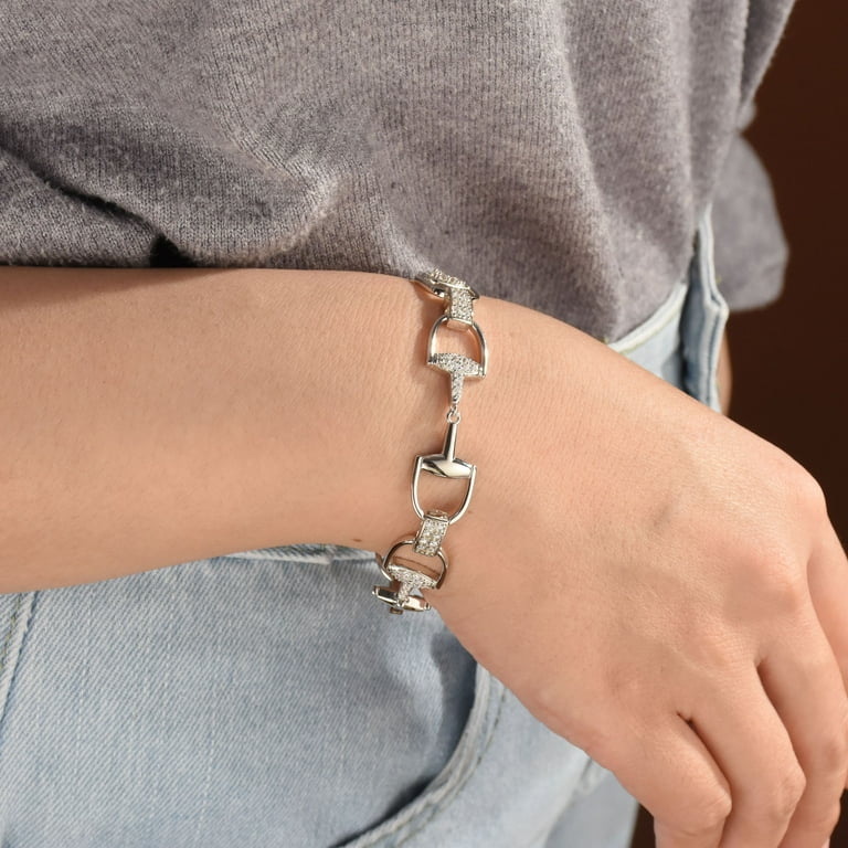 Sterling silver cz horse bracelet Sterling silver cz horse bracelet