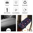 thumbnail image 4 of Sunflower Flower Floral Black Auto Center Console Armrest Pad Universal Car Center Console Cover Seat Box Cover for Sedan, Van, SUV, Truck Car Accessorie, 4 of 7