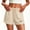 (Fashion 31)Beige, variant on Aimik Casual Shorts for Women Fashion Elastic Waist Comfortable Short Pants with Pockets Summer Loose Fit Athletic Bottoms