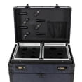 thumbnail image 6 of Blue Makeup Case Trolley, Rolling Cosmetic Organizer with Lock & Wheels, 6 of 16