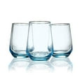 thumbnail image 2 of Burns Glass 13 OZ AZURE BLUE BEVERAGE Glasses Set of 6 I Clear Heavy Glass - Drinking Glasses for Water, Milk, Juice, Beer, Whisky, Wine I 13 Ounce Cups, 2 of 3