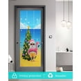 thumbnail image 5 of Coastal Christmas Window Privacy Film Stained Glass Window Film Decorative Windows Cover Static Windows Cling for Glass Door Flamingo Santa Ocean Beach Nautical Stickers for Bathroom 29.5"x78.7", 5 of 7