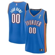 Youth Fanatics Blue Oklahoma City Thunder 2025 NBA Finals Champions Fast Break Replica Custom Jersey - Icon Edition