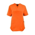 thumbnail image 2 of M&M SCRUBS Women Scrub Set V-Neck Medical Scrub Tops and Drawstring Pants - Pack of 6 Set (Orange, 4X-Large), 2 of 7